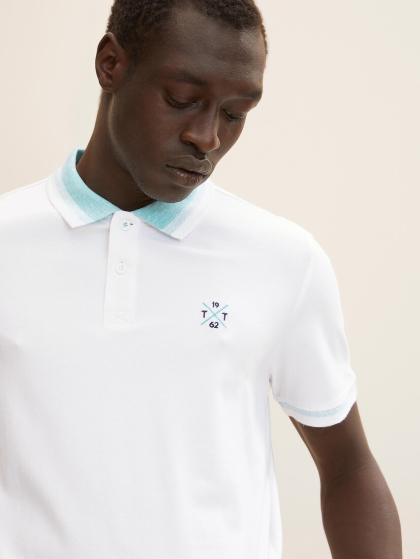 White USA Buy Online Embroidery Tom Tailor Polo Shirts - With Mens