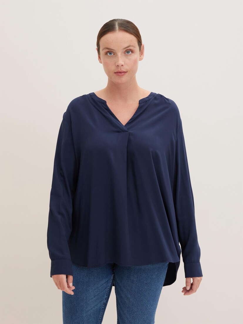 Tom Tailor Blouse Clearance - Womens Plus - A With Lenzing (Tm) Ecovero ...